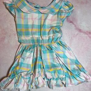 Sunday Plaid dress with collar // 2t